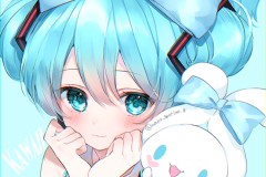 萌萌的玉桂狗初音未来组合登场，双倍的萌萌气息超治愈
