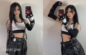 人气德国Coser「Leyah」最终幻想蒂法cos劲爆全程