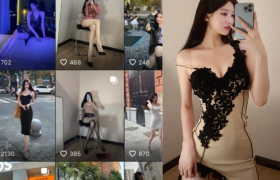 c婵婵呀高清精选大图在线，甜美反差感穿搭达人