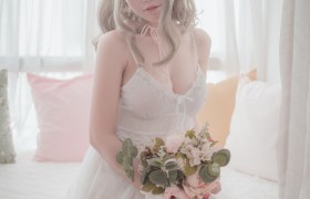 白色丝质连衣裙（CN：Yoko宅夏）少女私房写真